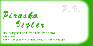 piroska vizler business card